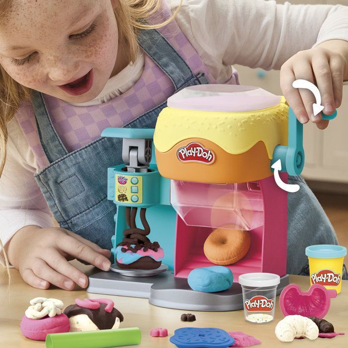 Play-Doh Donut Drop Shop, modeling clay set, pretend food toy, creative activities for children, ages 3 and up