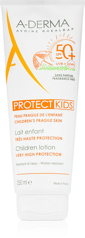 Loção protetora solar infantil A-Derma Protect Kids FPS 50+