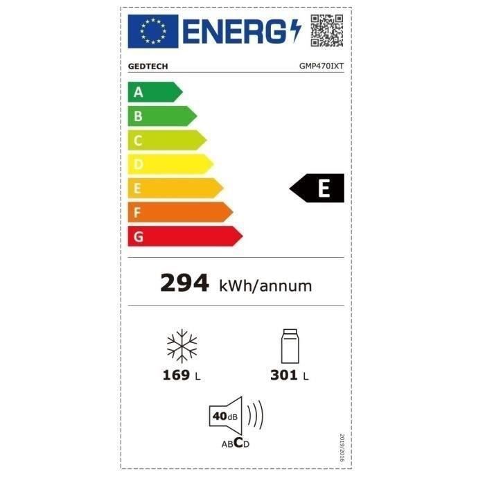 Frigorifero multi-porta GEDTECH™ GMP470IXT 470L (301L + 169L) - No Frost - Acciaio inossidabile