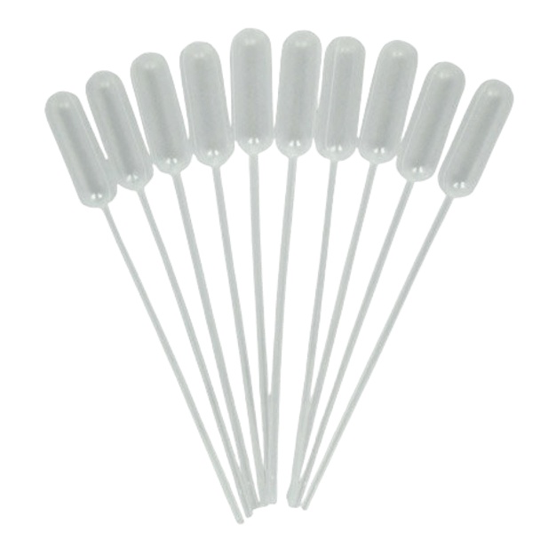 3 ml plastpipetter med lang stilk (pakke med 10)