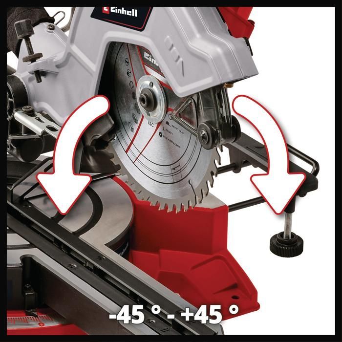 Einhell TE-SM 8 L Dual Radial Mitre Saw (1800W, 216 mm blade, 305 mm cutting width)