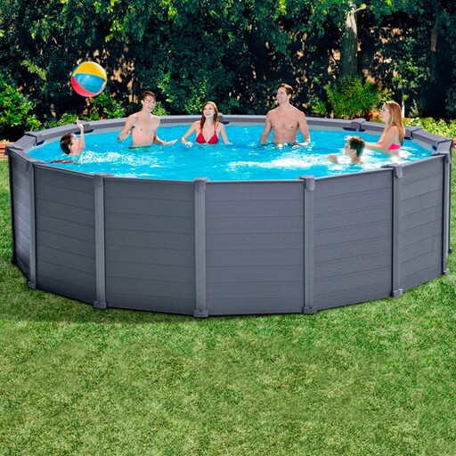  Intex grafitno sivi panelni odvojivi bazen - 478x124 cm, 16.500 litara