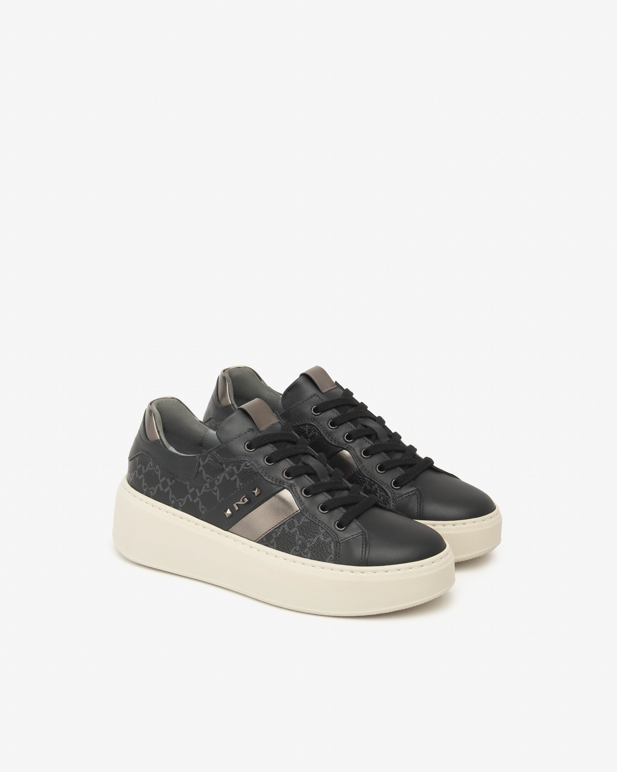  Damen-Sneaker aus Leder, Funktionsmaterialien und Wildleder