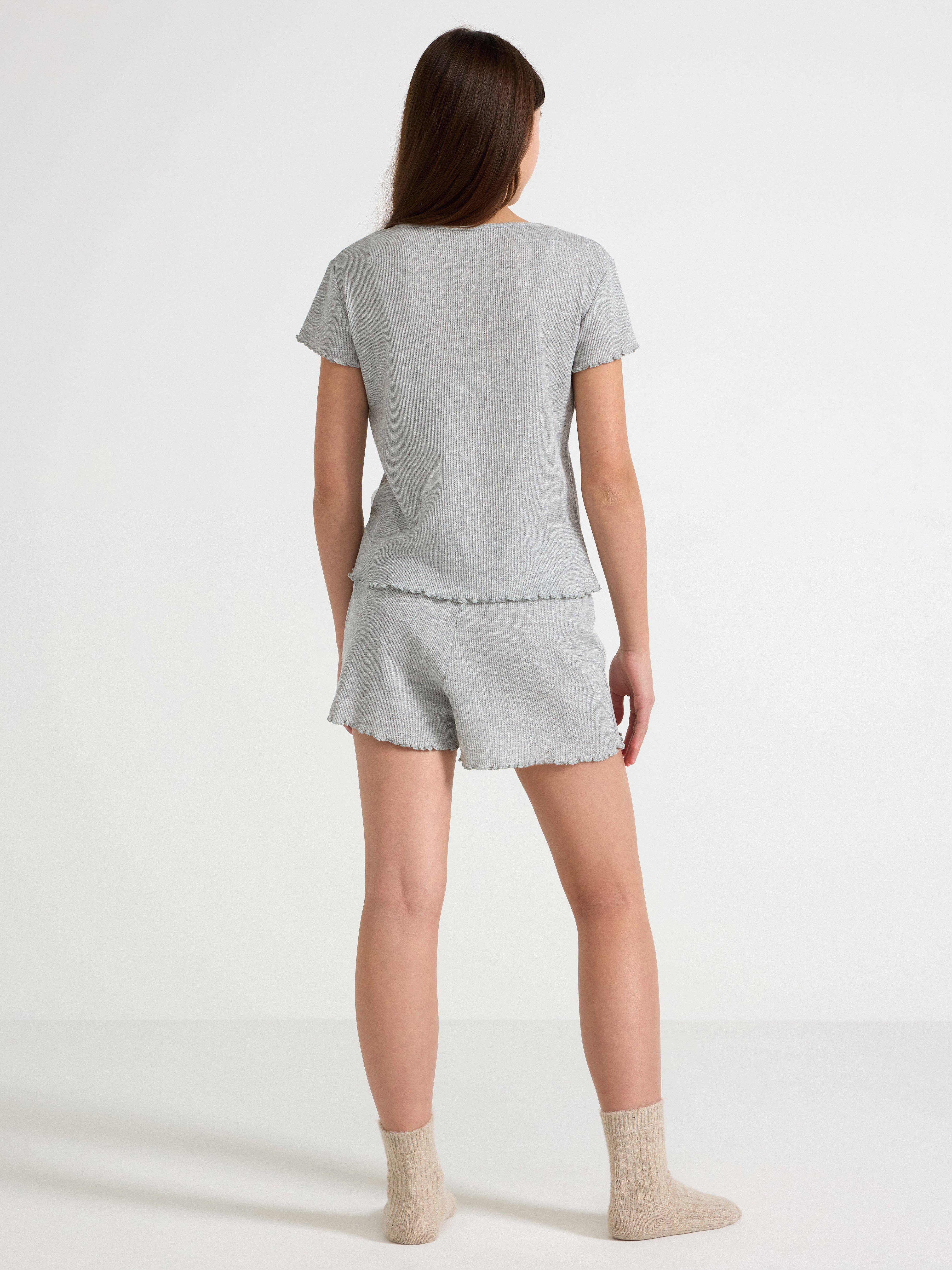 Pyjamasset Cinza Claro Mesclado