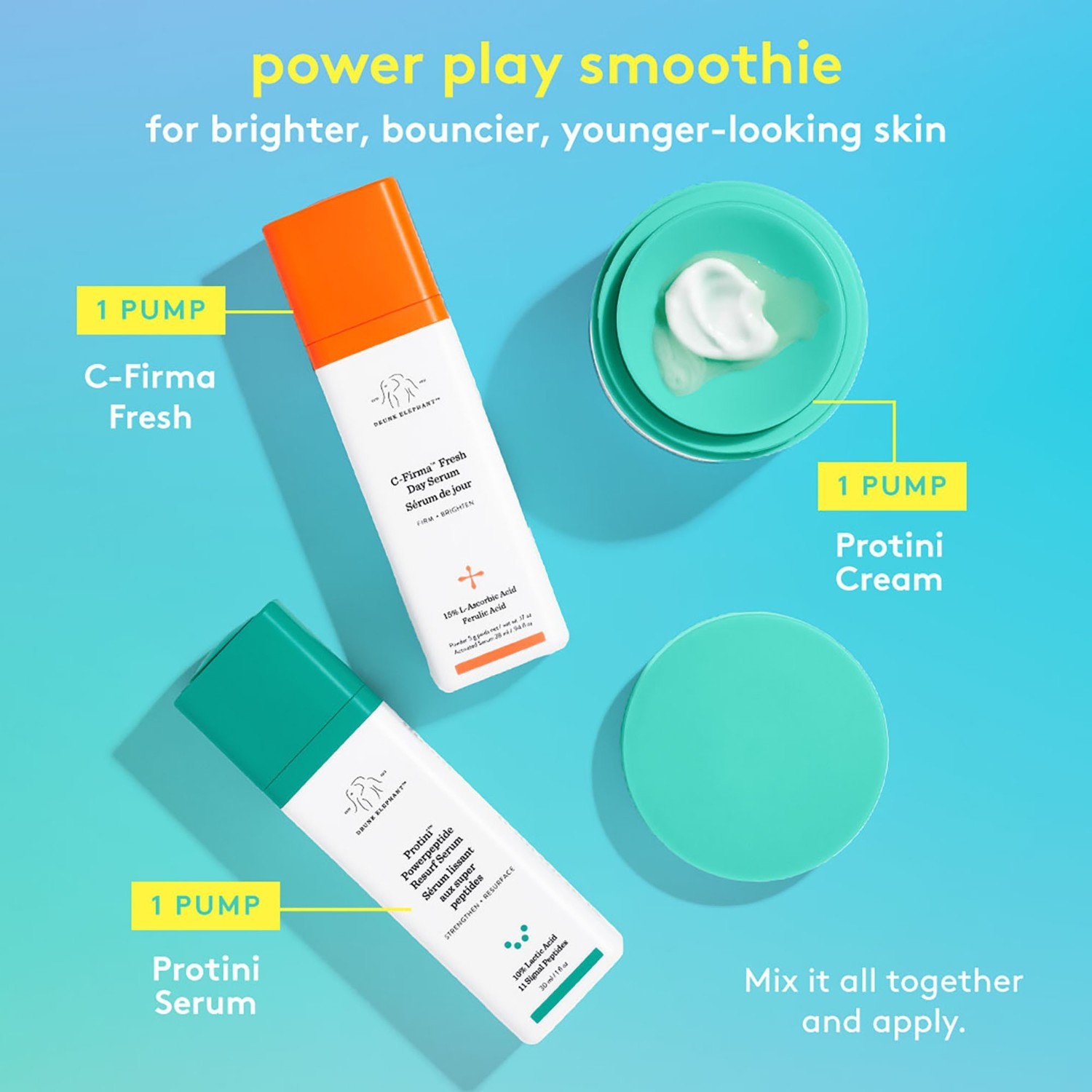 Drunk Elephant mitrinošais serums Protini Powerpeptide Resurf serums - 30 ml