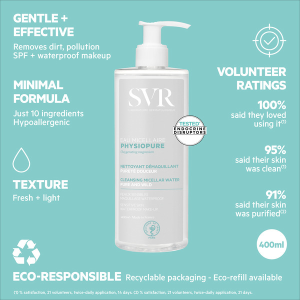 SVR PHYSIOPURE Milt Micellärt Rengöringsvatten 400ml