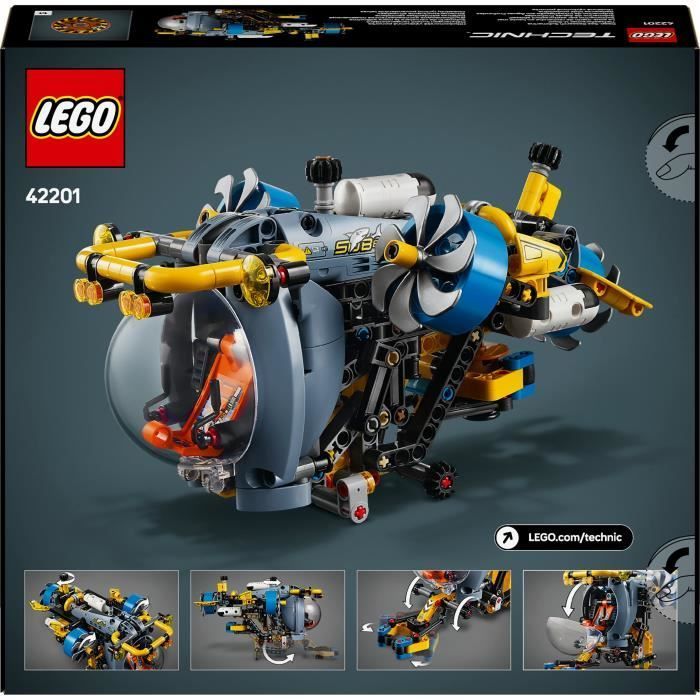 LEGO Technic 42201 Le sous marin de recherche en haute mer - Jeu de construction dès 9 ans