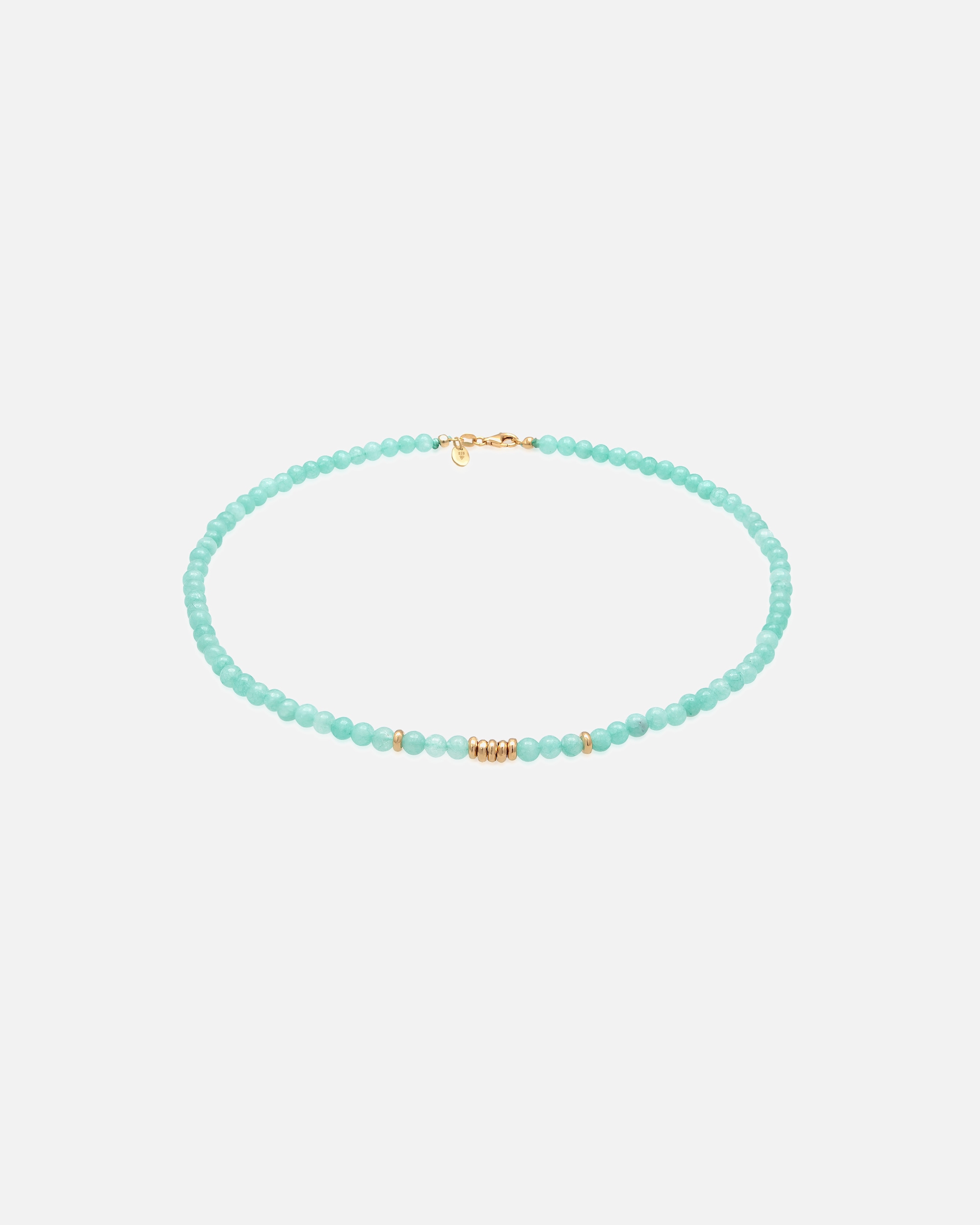 Elli PREMIUM Elli PREMIUM Collier Femmes Perles tendance avec Amazonite perles en argent sterling 925 plaqué or