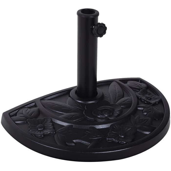 Pied de parasol - Outsunny - 50x31x32cm - Résine - noir