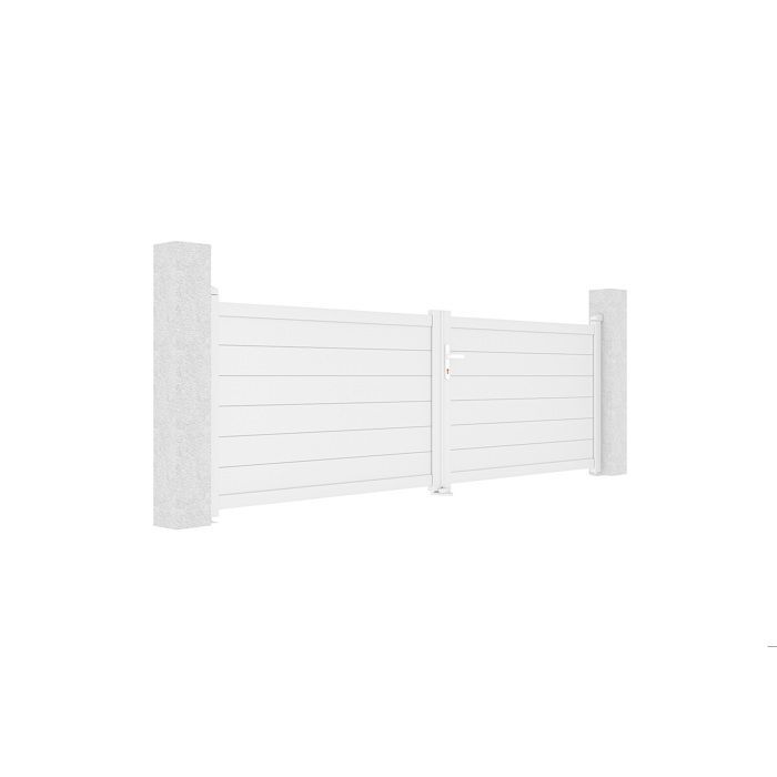 Portail battant - Casanoov - EIGER - 3,5m H.114cm - Blanc  - Aluminium