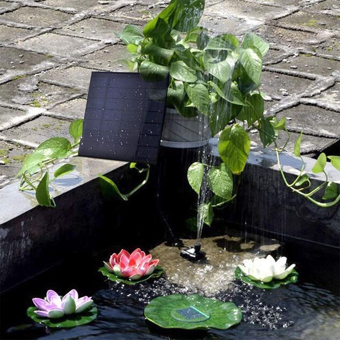 Solarpumpe für Teich, Springbrunnen, Gartenbrunnen, Wasserspiel, Mini-Gartenbrunnen