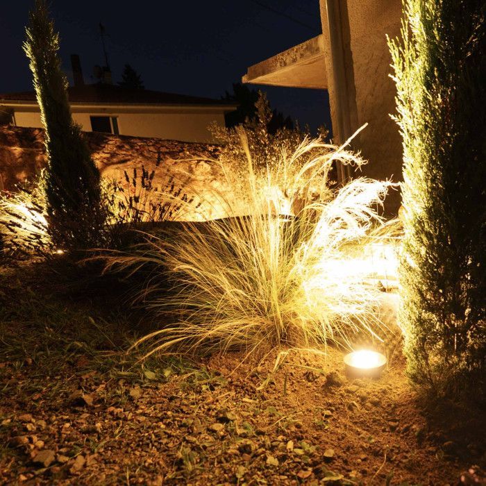 6 Inbouwspots - Buiten - Roestvrijstalen afdekking - Voor GU10 LED-lampen - IP67 Waterdicht - Terrasspots - Tuinverlichting