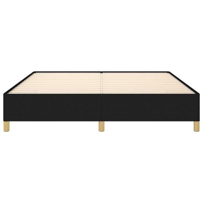 Lattenbodem - AKOZON - Zwart - 160x200 cm - Duurzame stof - Stevige poten