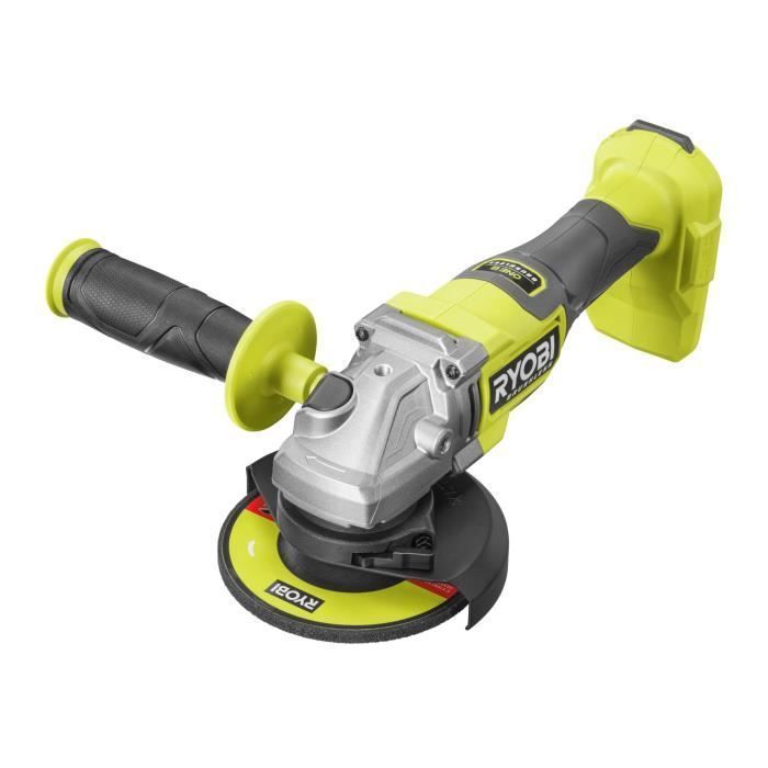 RYOBI - Amoladora angular sin escobillas - 18 V - 125 mm - 8000-9200 RPM + 1 batería de 4 Ah + cargador - RC18120B-140X