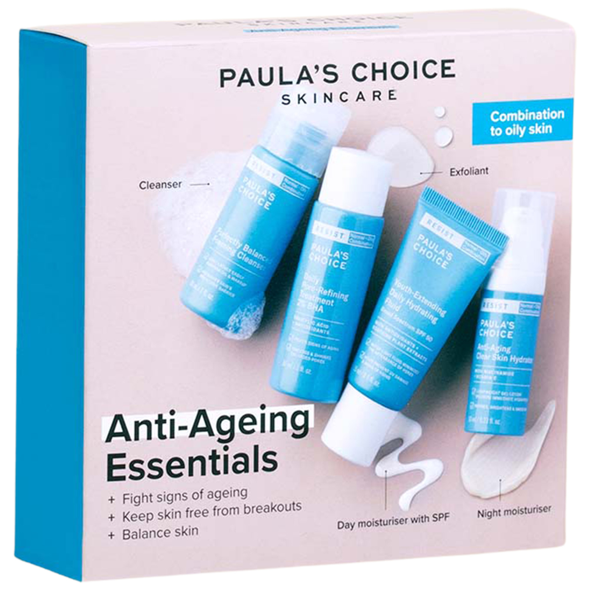 Kit de probă anti-îmbătrânire pentru ten mixt spre gras - Paula's Choice