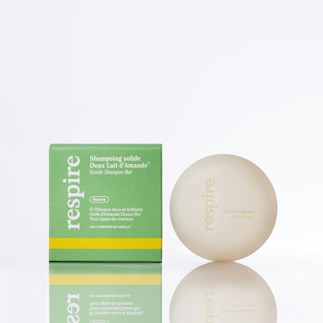 Respire Shampoing solide Lait d'Amandes 75gr
