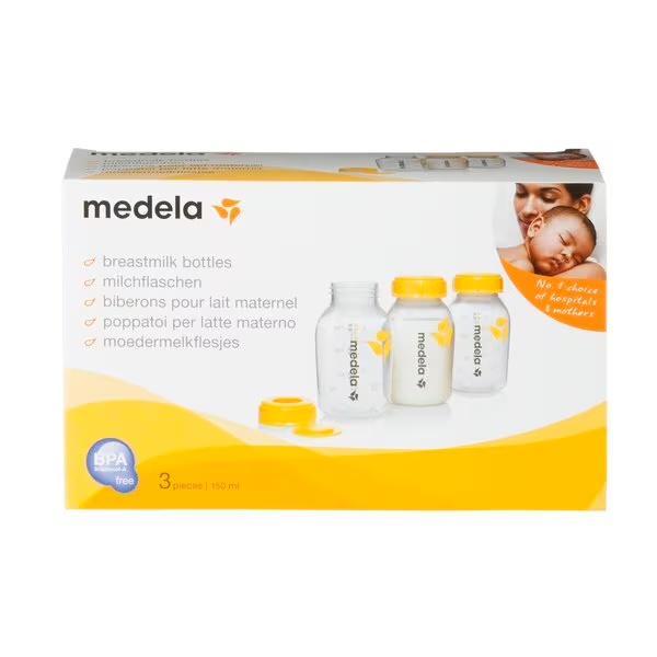 „Medela“ motinos pieno buteliukai<br>3 vnt.