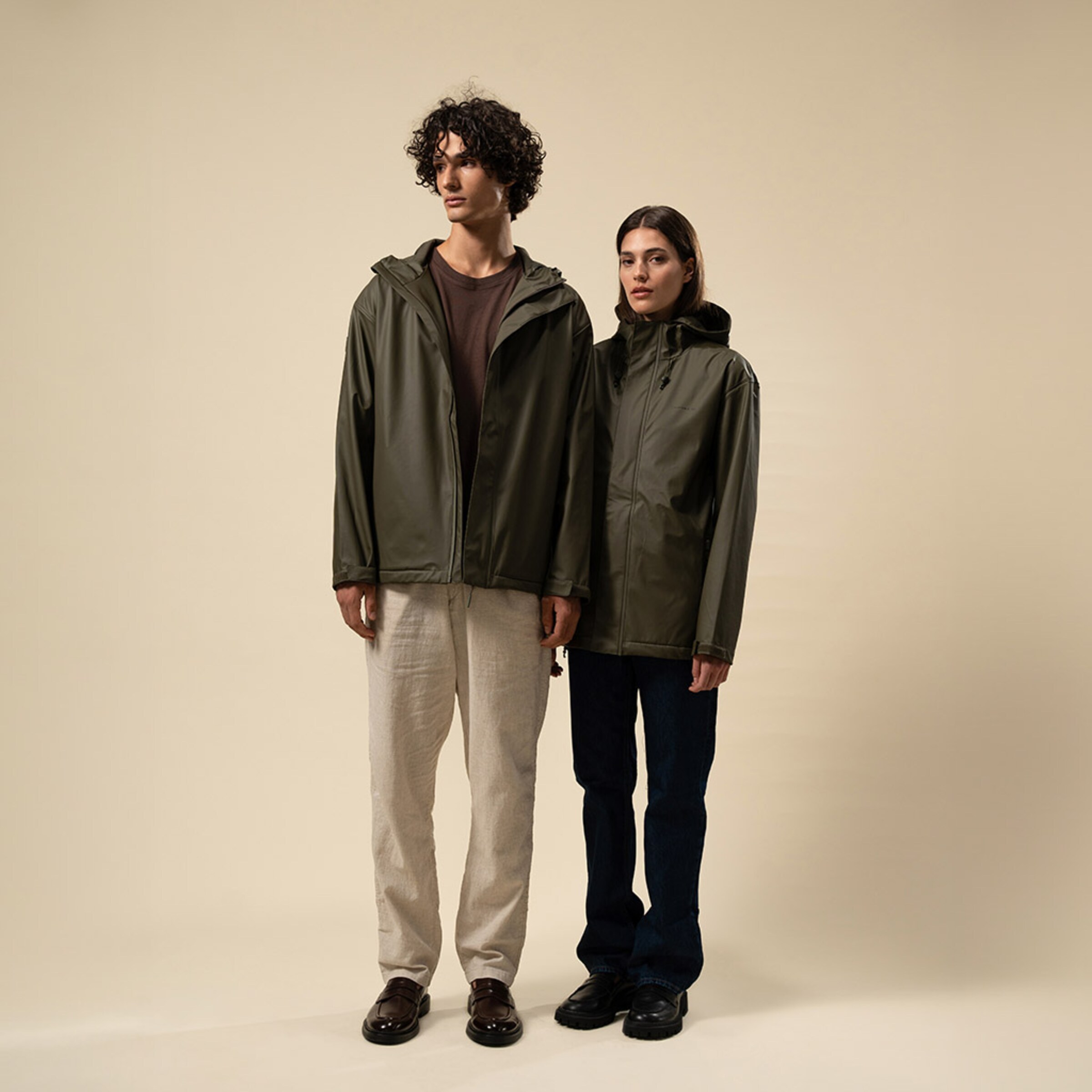 Veste imperméable courte vert forêt pour tous les jours