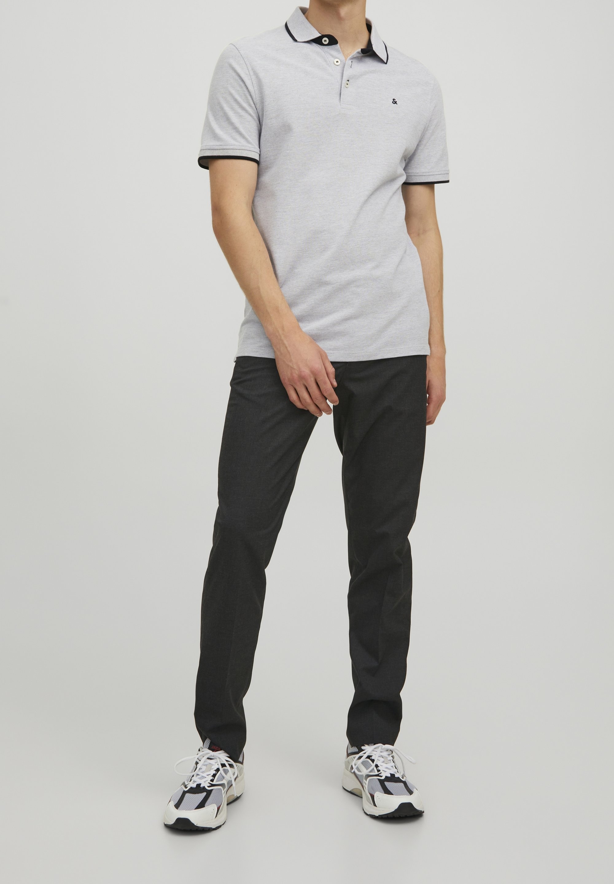 Camisa polo Jack & Jones - cinza claro mesclado