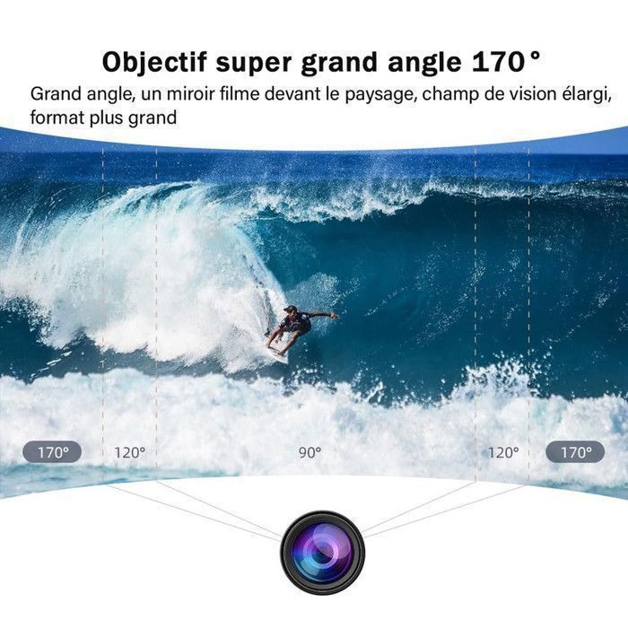 Videocamera sportiva WiFi da 24 MP con risoluzione 4K a 60 fps e registrazione video a 40 metri - Impermeabile fino a 40 metri con stabilizzazione, ideale per viaggi e sport.