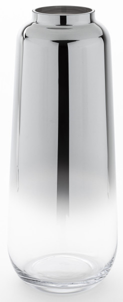 Wazon szklany srebrny  50x20,5 cm ARGENTO