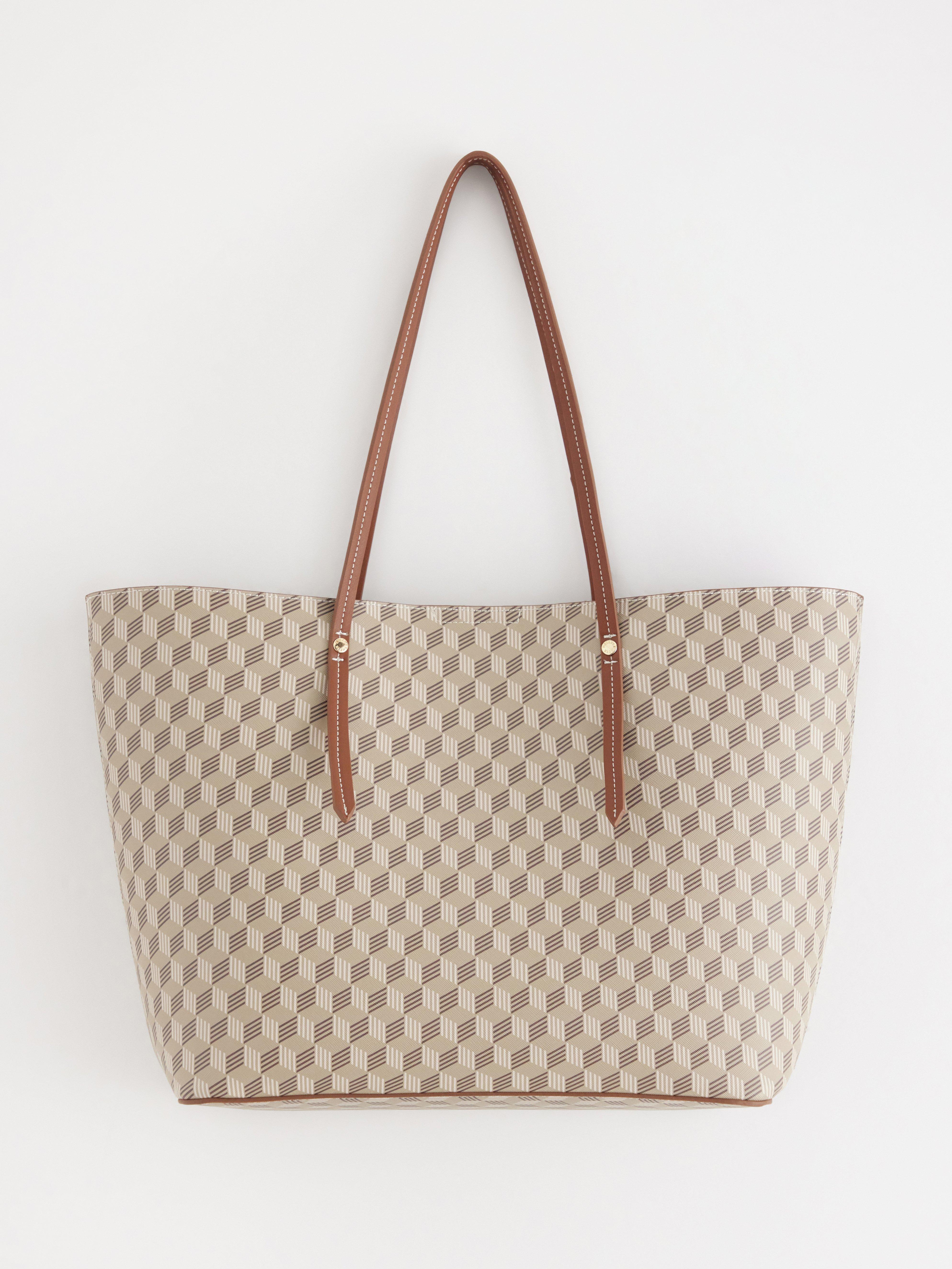 Sac cabas en similicuir beige