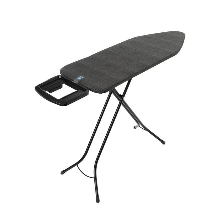 Tabla de planchar Brabantia C, 124x45 cm, Soporte para plancha de vapor sólido - Negro denim