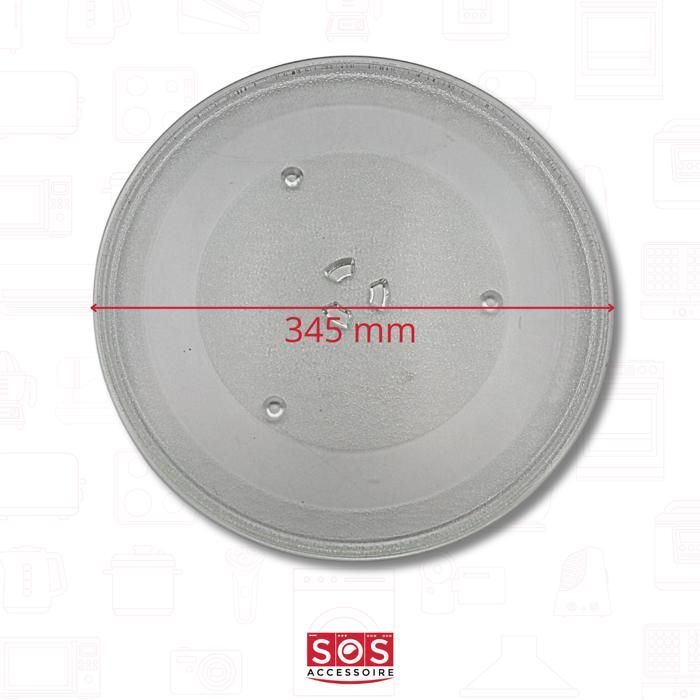 Piatto girevole per microonde, diametro 34,5 cm