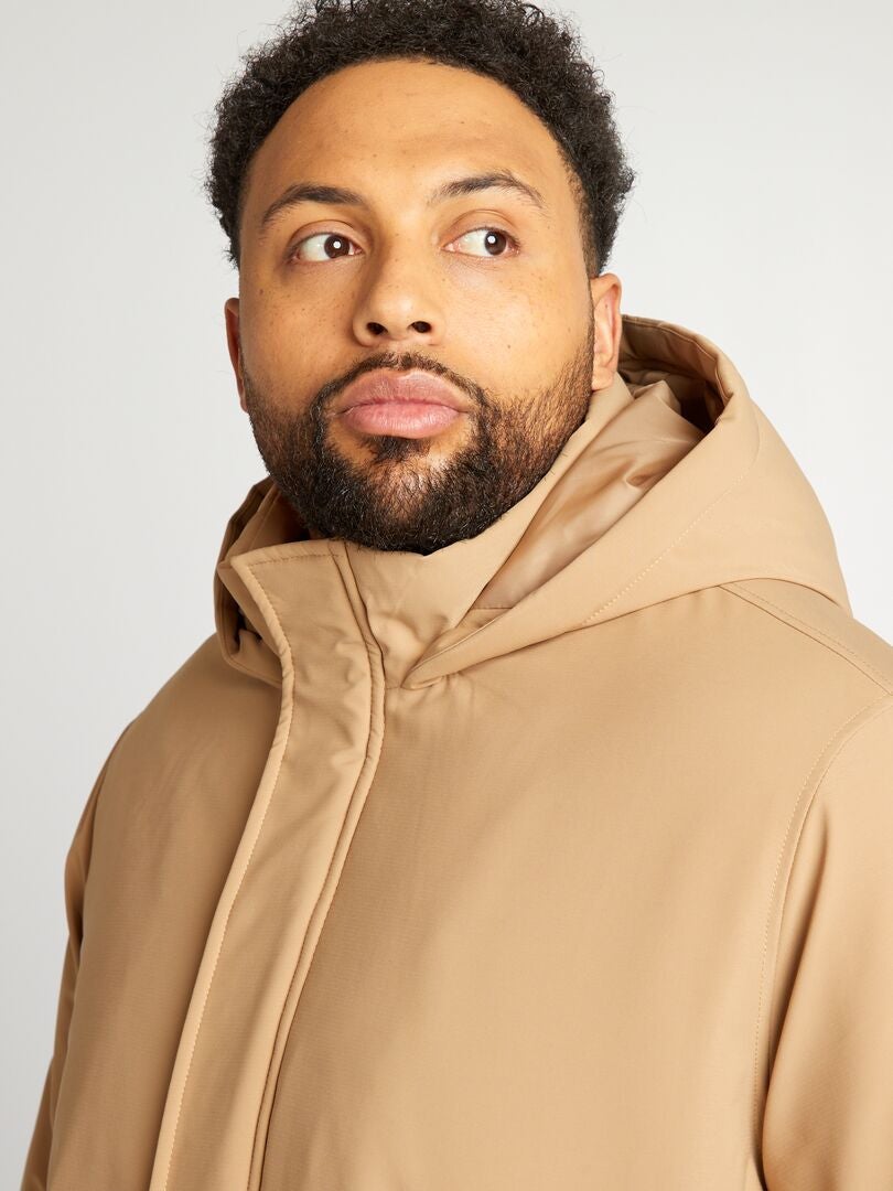 Waterdichte midi parka - BEIGE
