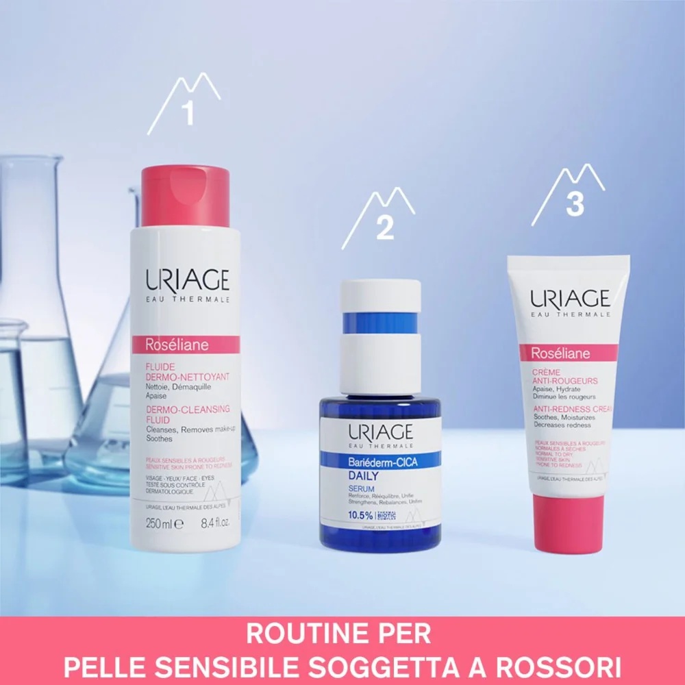 URIAGE Uriage Rosèliane Anti-Redness Cleansing Fluid 250 ml Gevoelige huid