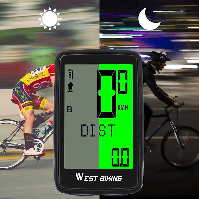 Ciclocomputador recargable por USB, cuentakilómetros, velocímetro, inalámbrico, resistente al agua IPX7.