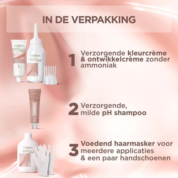 L'Oréal Paris Excellence 5U Nudes šviesiai rudi permanentiniai plaukų dažai