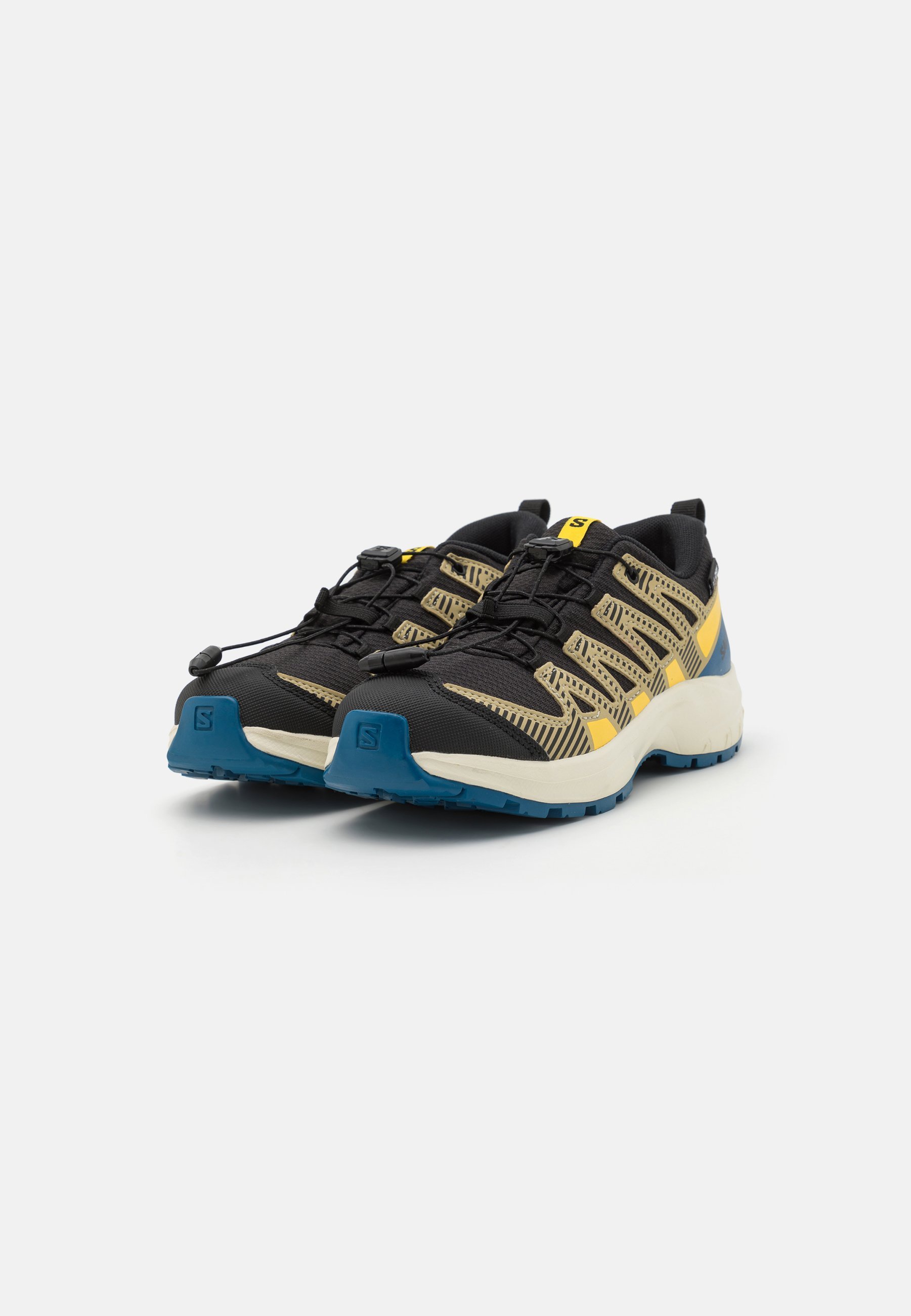Salomon XA PRO V8 WATERPROOF UNISEX - Wandelschoenen - zwart/grijsgroen/poedergeel