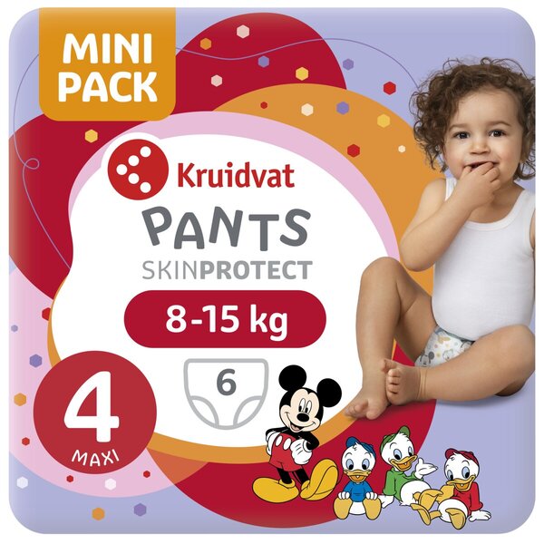 Kruidvat Größe 4 Maxi-Windelhosen Minipack<br>mt 4 (8-15 kg), 6 Stück