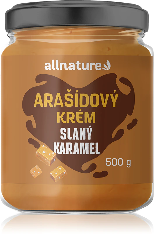 Allnature arašidové maslo so slaným karamelom