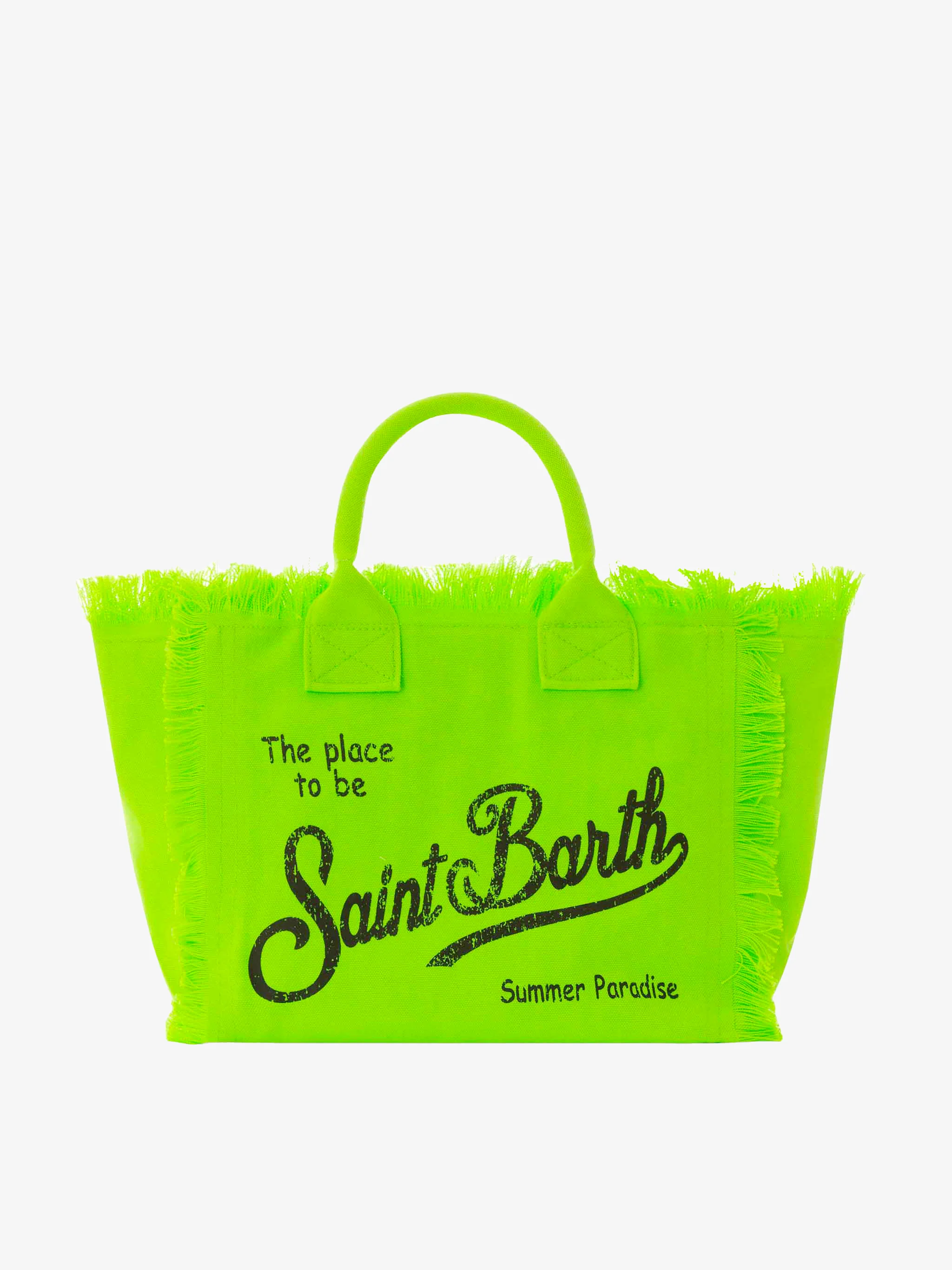 Colette tas van fluorescerend groen katoenen canvas