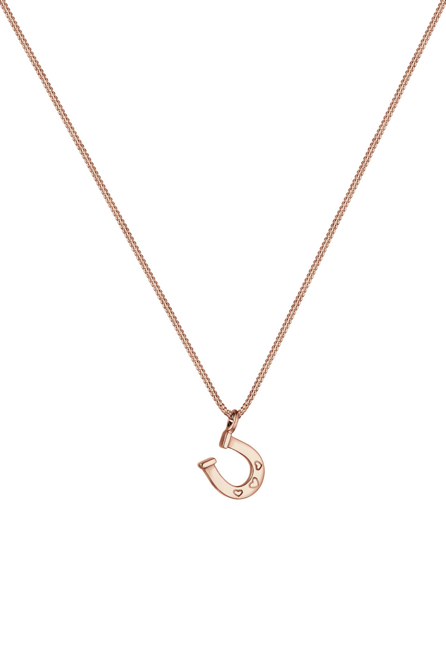 Elli Femme Pendentif Fer à Cheval Coeur Talisman - (925/1000) Argent