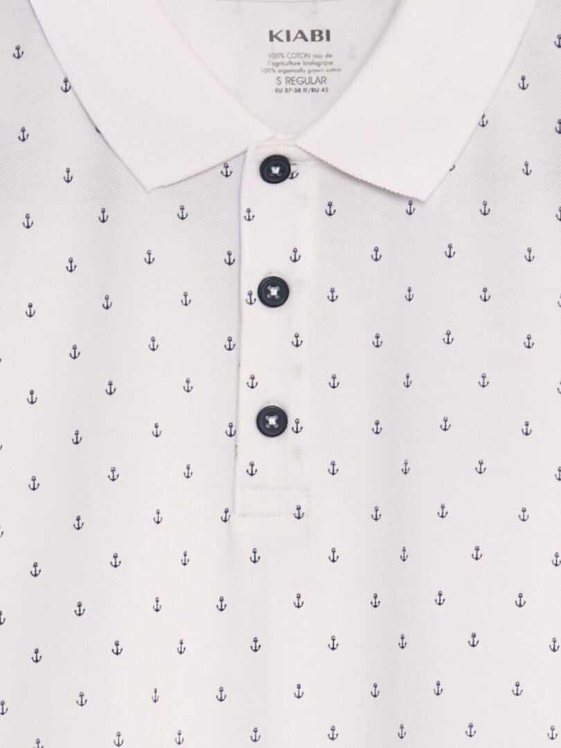 Poloshirt met patroon - WIT