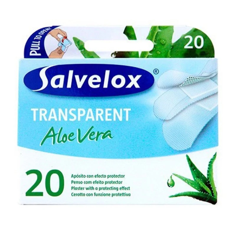 SALVELOX Transparente Aloe-Vera-Pflaster, verschiedene Sorten, 20 Stück