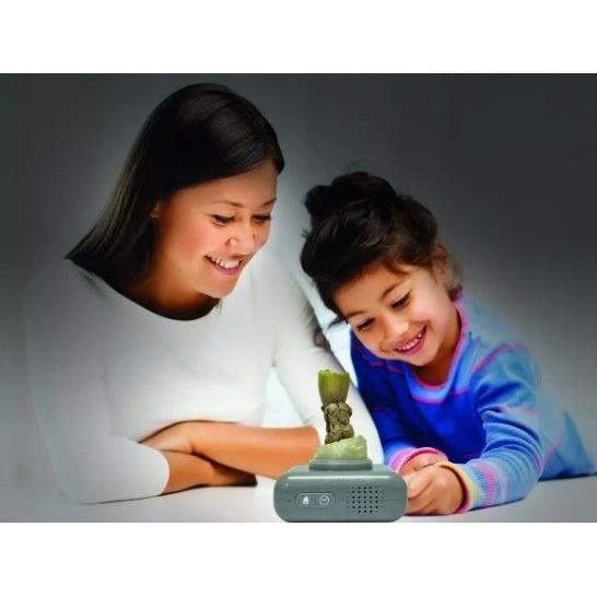 LEXIBOOK - Guardians of the Galaxy Groot Digital Alarm Clock with Nightlight - Sounds and Melodies, LCD Screen