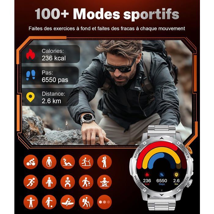 Men's Smartwatch with Bluetooth Calling - 1000mAh Battery, 1.75