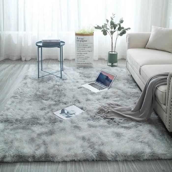 Tapis Shaggy Yoga - Microfibre Extra Doux - Gris Clair - 50x160cm