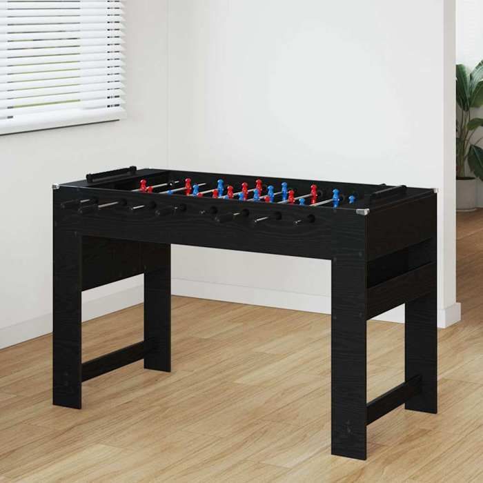 MOT10041 - Mesa de futbolín de roble negro 125 x 60,5 x 80 cm