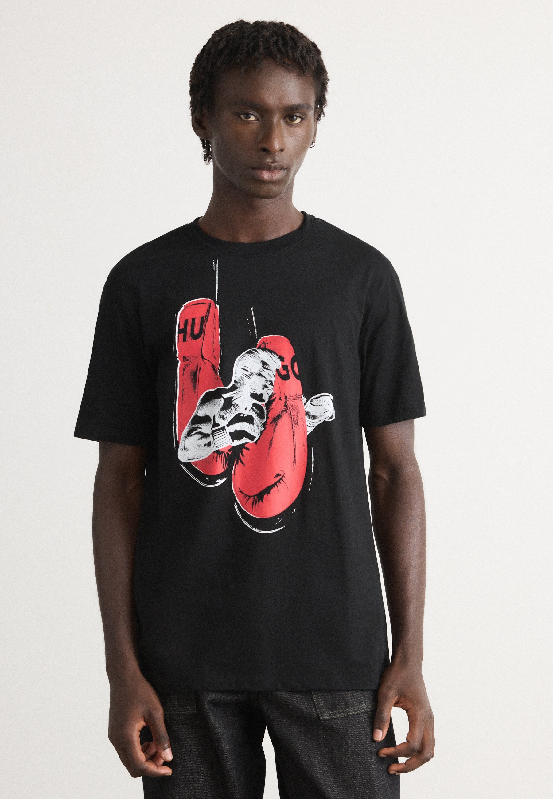 HUGO DIBOXER - T-shirt met print - zwart