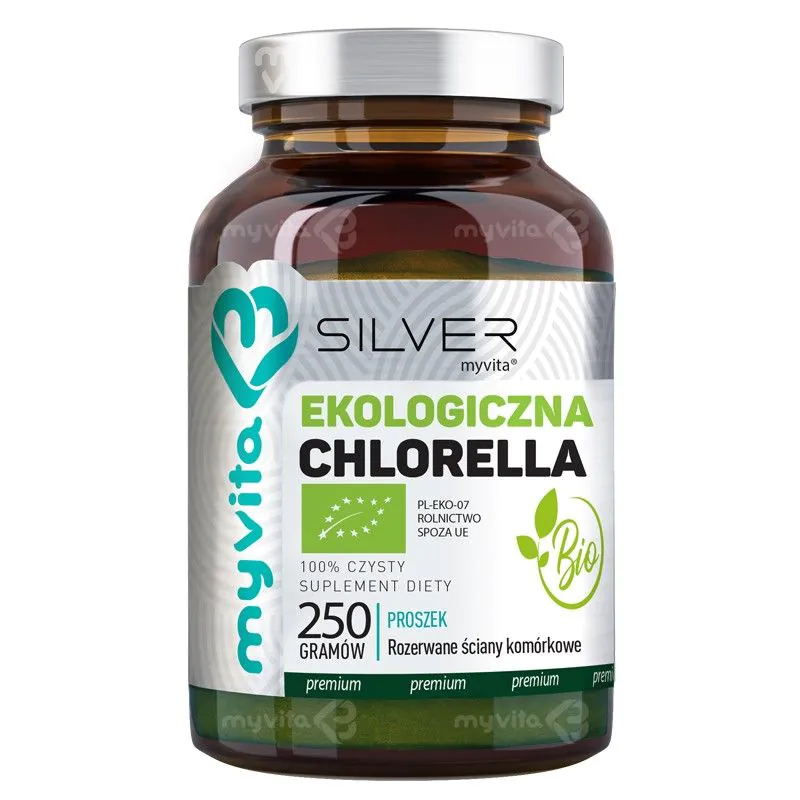 Chlorella Bio Proszek Silver Pure 100% 250 g