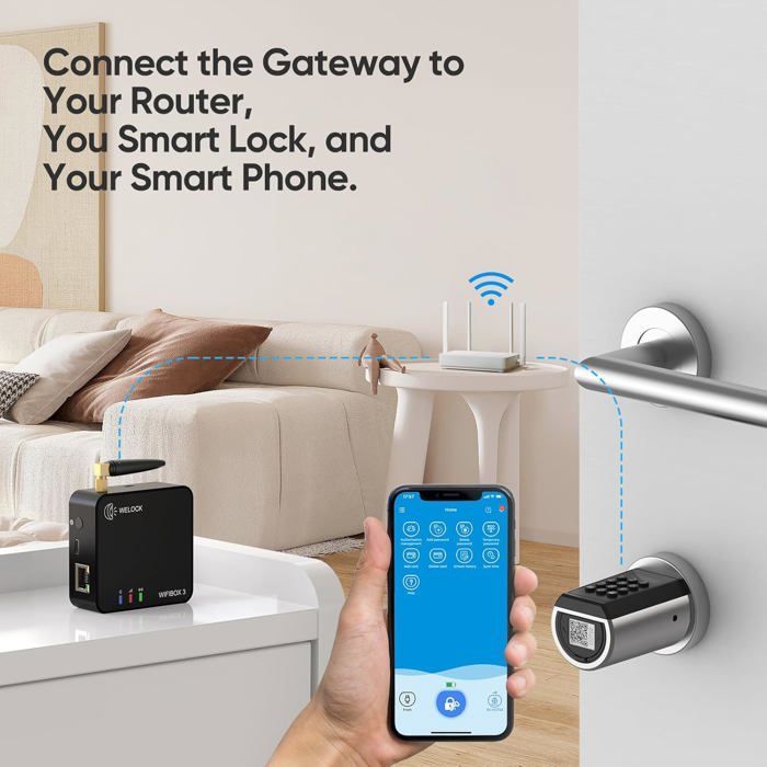 WELOCK WIFIBOX3 Gateway Bluetooth intelligente per sbloccare la serratura intelligente e connettersi ad Alexa