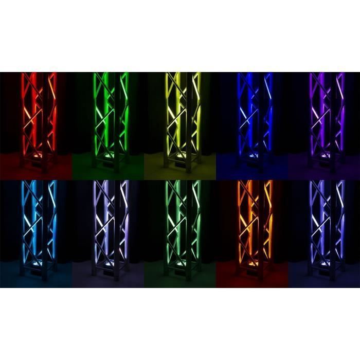 Proyector LED de iluminación ascendente - BEAMZ - BBP54 - 4 x 12 W RGBAW-UV - Batería extraíble - IP65