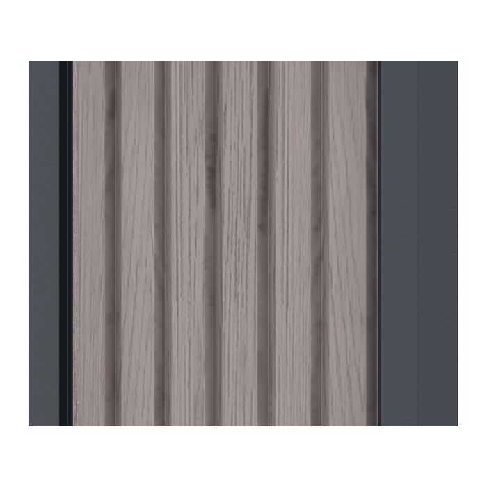 Leñero WINWOOD de acero galvanizado con efecto madera, 3,27 m³ - 4 unidades - L242 x D89 x H190 cm