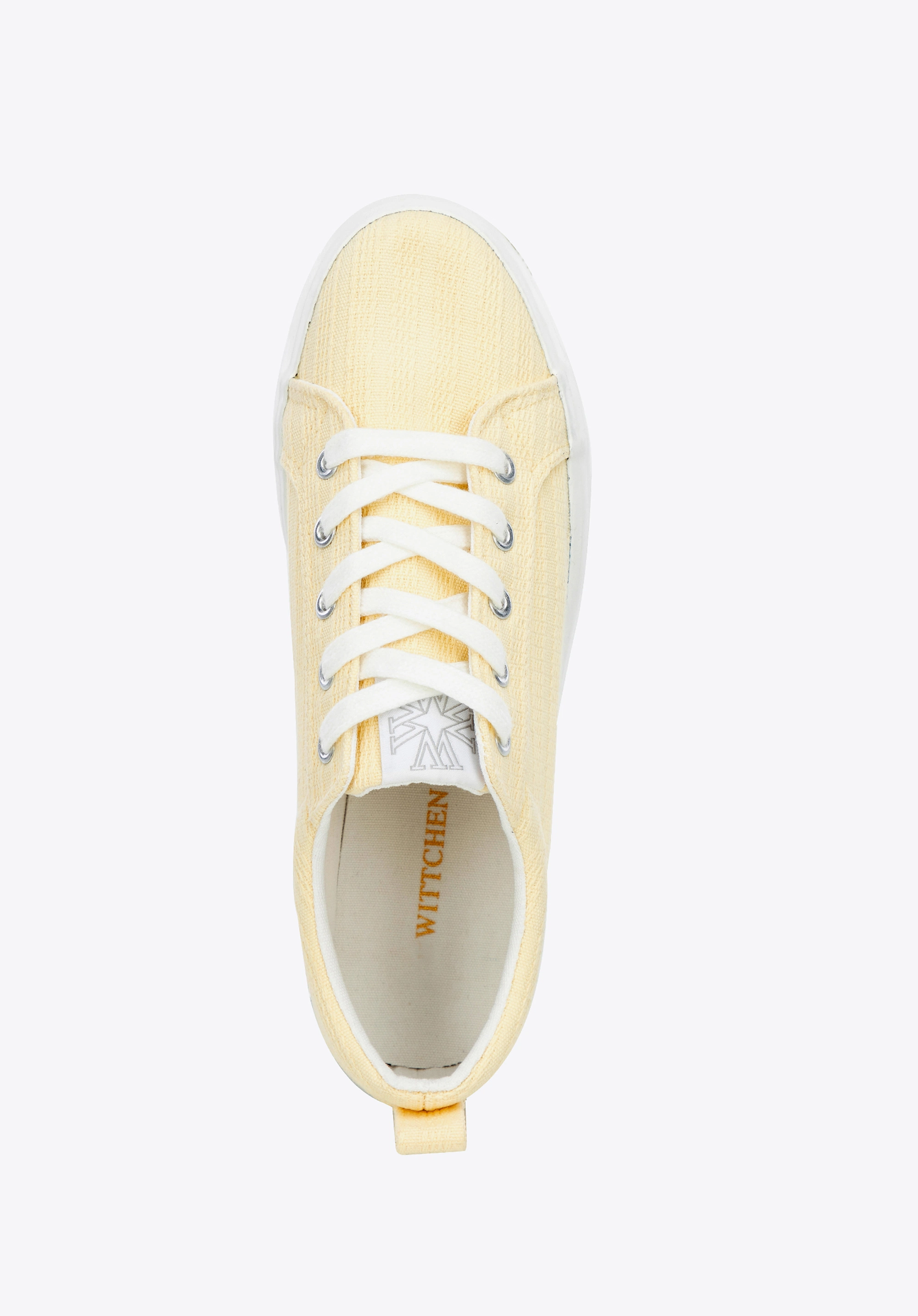 Damskie sneakersy na platformie żółte