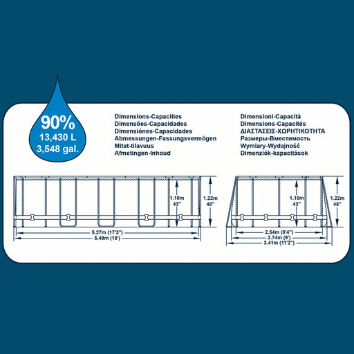 Piscine tubulaire démontable Bestway Power Steel 549x274x122 cm
